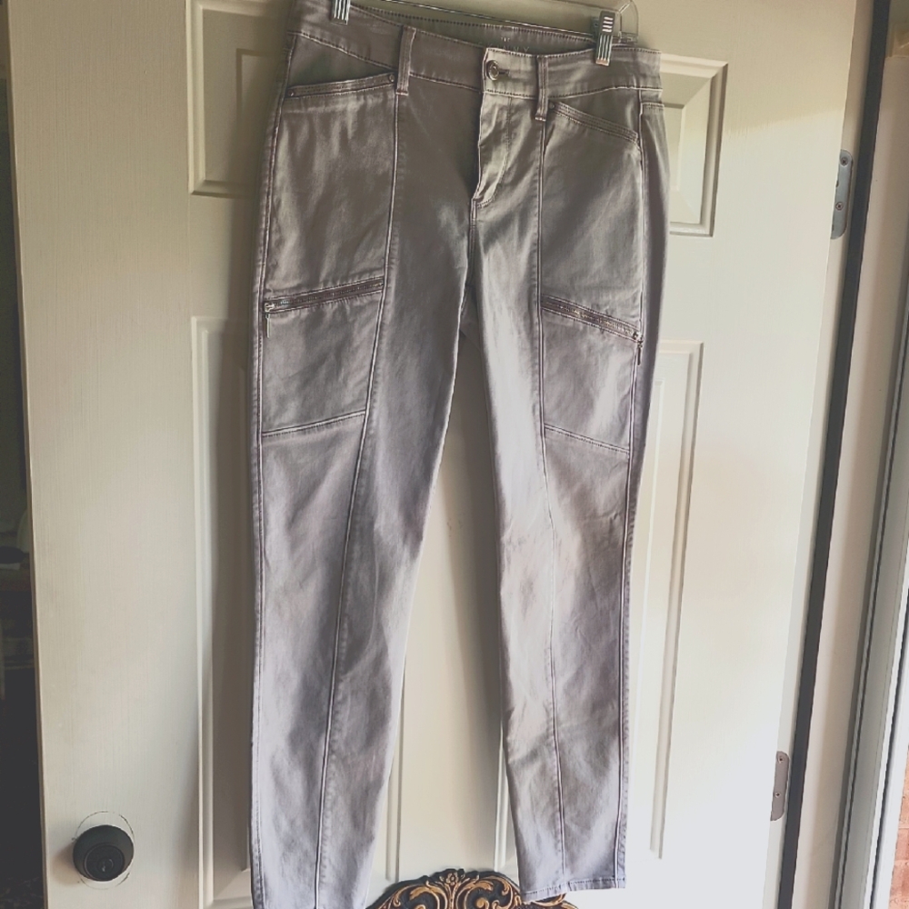 White House Black Market Skinny Ankle Pants, Light Gray Denim